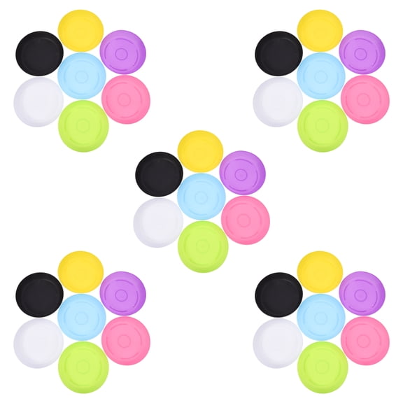 Himition 50pcs Succulent Plant Pot Saucer Round Tray Plastic Flower Pot Plate Holder