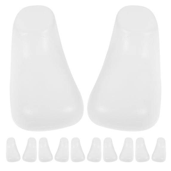 MLINS White Plastic Baby Foot Mannequin for Display Use Strong and Fits Shoe Store Needs 6 Pairs