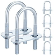 Himition 6 Pcs U Bolts Stainless Steel U Bolts Round U-bolts U Shaped Bolts U Tube Clamps Bolts For Hardware Marine Automobiles Trailer