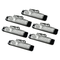 FELTECHELECTR Led Boat Lights Marine Boat Lights White Abs 6Pcs 3.7X0.8X0.2In
