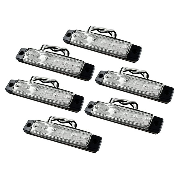 FELTECHELECTR Led Boat Lights Marine Boat Lights White Abs 6Pcs 3.7X0.8X0.2In