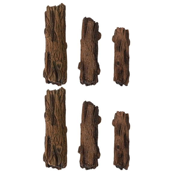 FELTECHELECTR 6-Pack Mini Coffee Stumps for Landscape Decoration, Resin Craft Accessories