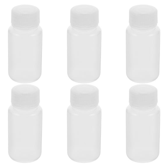 Himition 6pcs Chemical Reagent Bottles Small Sample Containers Sealing Liquid Storage Containers (60ml)
