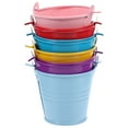 thumbnail image 1 of Himition 6pcs Colorful Storage Iron Bucket Multi-functional Candy Storage Bucket Small Flower Planter Bucket, 1 of 5