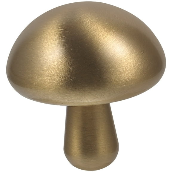 FELTECHELECTR Brass Mushroom Cabinet Knobs Golden 1Pcs 1.2x1.1In