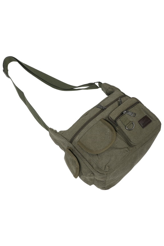 Canvas Messenger Bag Large Bag Crossbody Shoulder Bag Tote Bag with Pocket for Women and Men