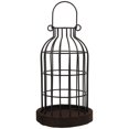 thumbnail image 1 of FELTECHELECTR Candle Holder Wire Cage Candleholder Rustic Living Room Decor 1Pack 10.22X5.50X5.50in, 1 of 6