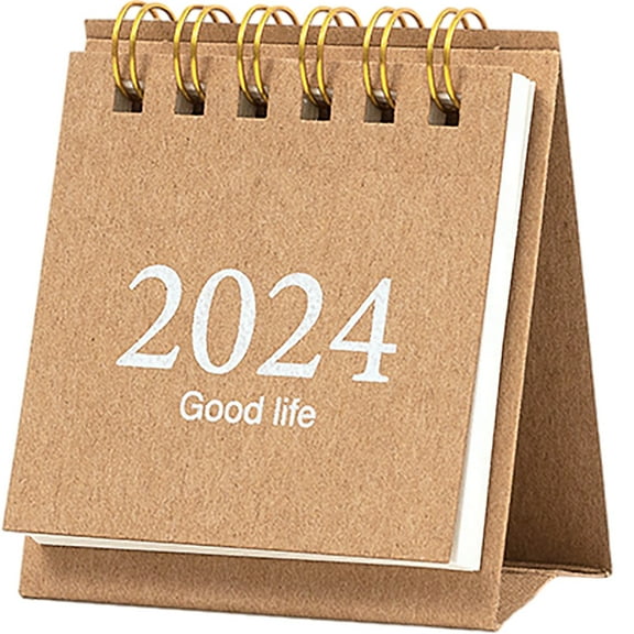 FELTECHELECTR Decorative Mini Calendar Paper Metal 1Pcs 3x2.5x1.4in