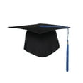 thumbnail image 1 of Himition Graduation Caps with Tassels Graduation Ceremony Party Supplies Graduation Hat Photo Props for Students (Blue Tassels), 1 of 5