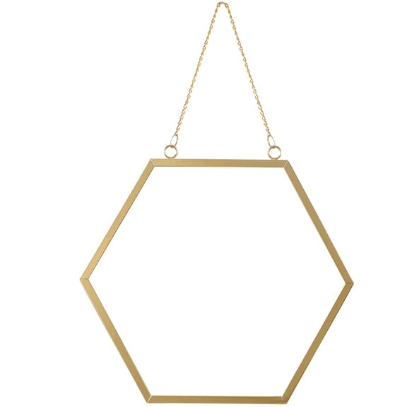 Himition Hanging Wall Hexagon Mirror Decor Hanging Mirror with Chain for Bathroom Bedroom Living Room
