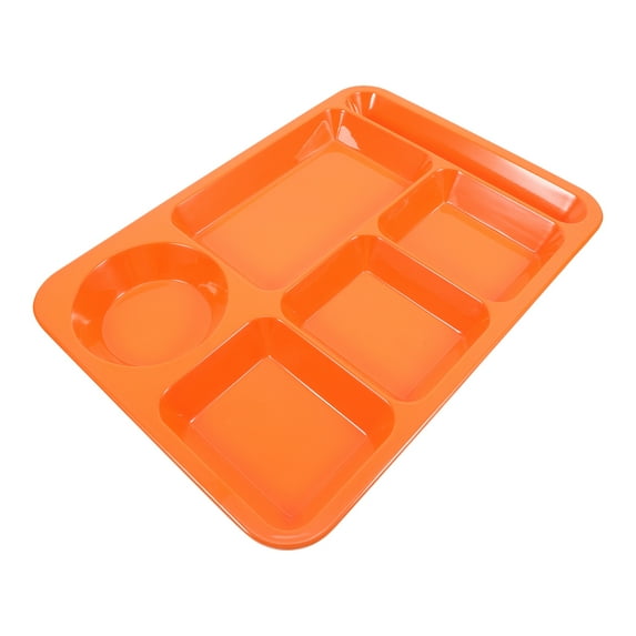 FELTECHELECTR Sectioned Plate for Cafes Orange 1Pcs 13.98X9.96X0.98In