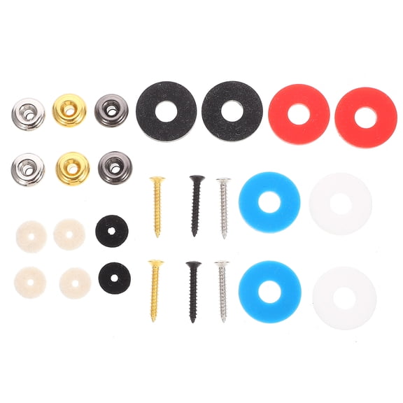 Himition Practical Guitar Strap Button with Screw and Washer Guitar Belt Buckle