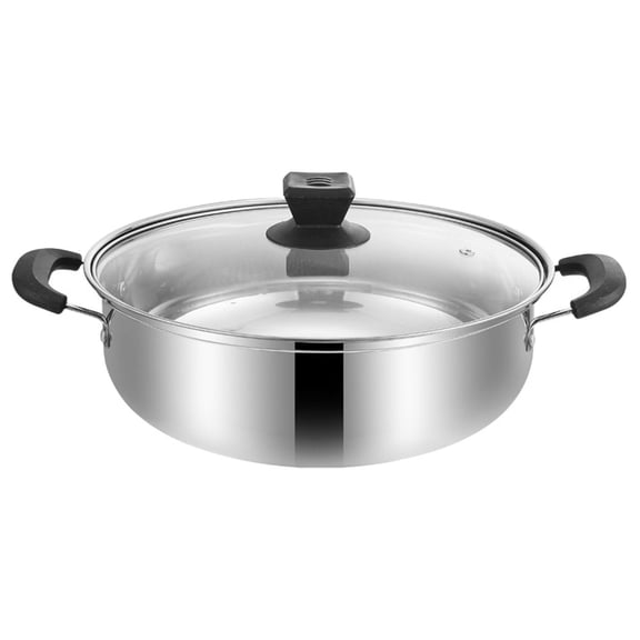 Himition Stainless Steel Stock Pot with Dual Handles, Metal Cookware for Soups, Stews, Boiling, and Everyday Cooking