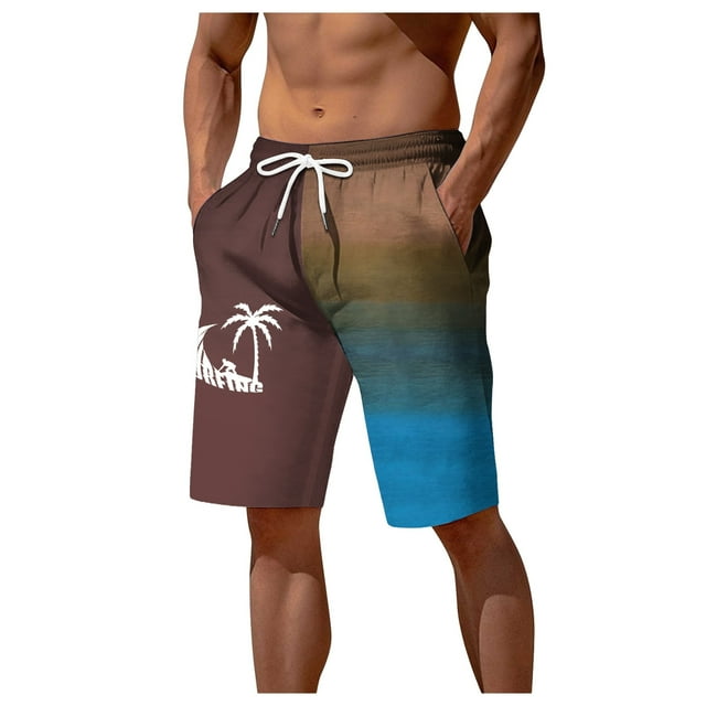 Himmake Bathing Suits for Men Mens Swim Trunks 7 Inch Cargo Shorts