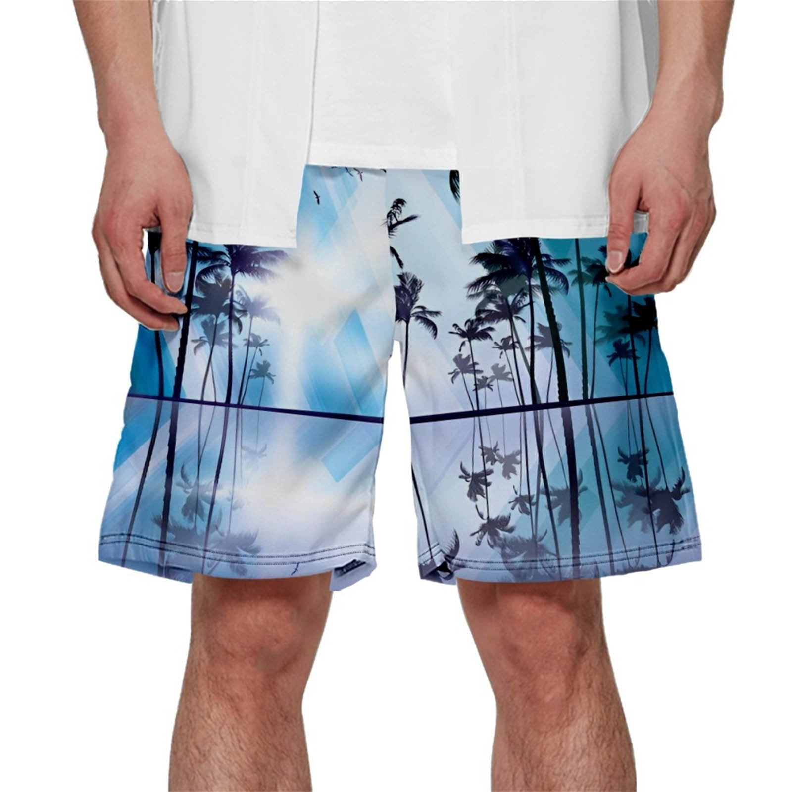 Himmake Beach Shorts for Men Pickpocket Proof Clothing 7 Inch Inseam