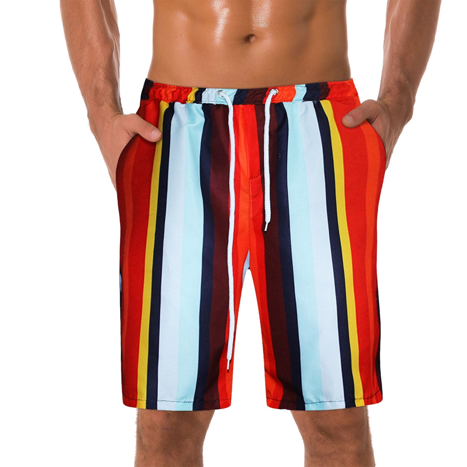 Himmake Men’s Swim Trunks Mens Bathing Suit 9 Inch Inseam What
