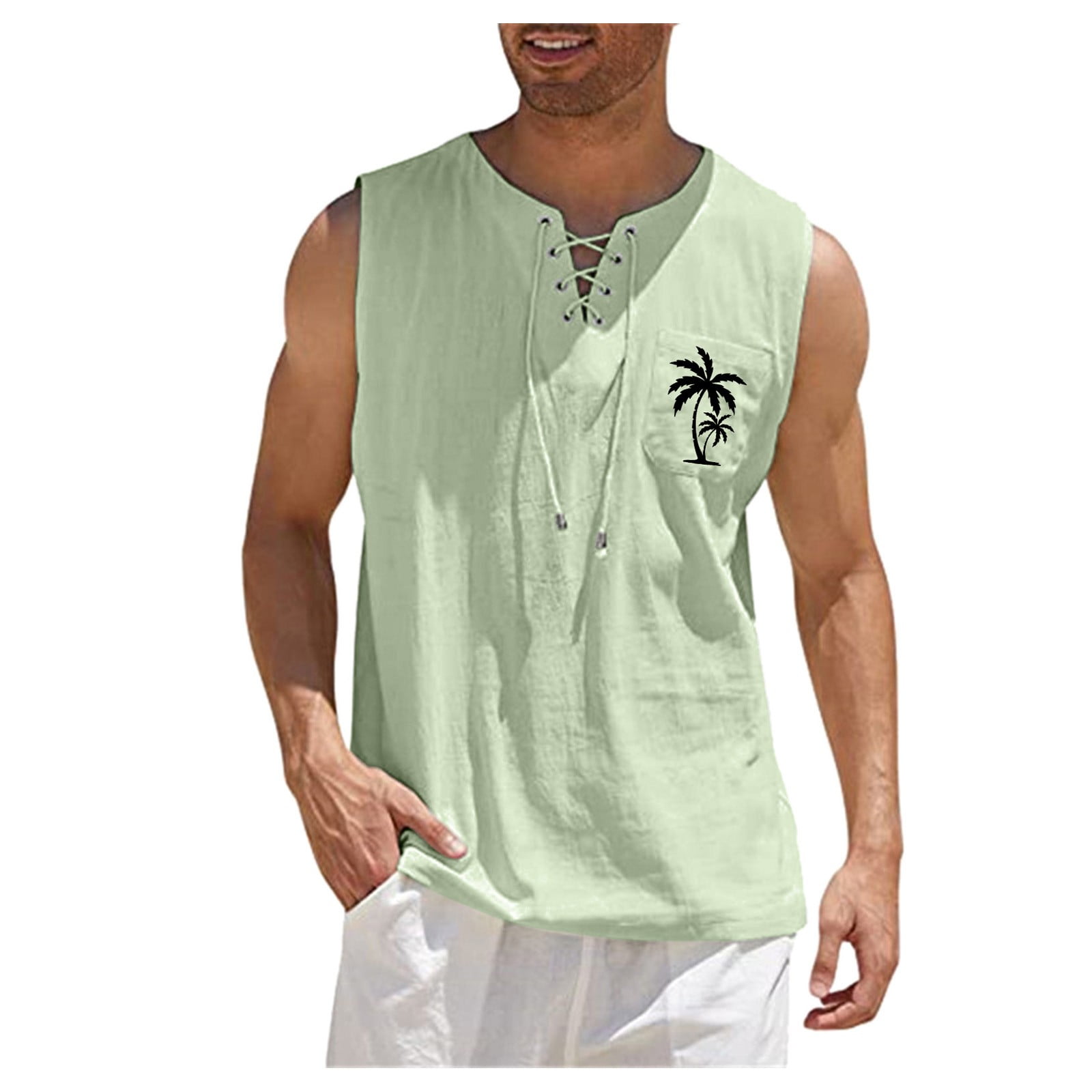 Himmake Mens Muscle Tank Tops Ribbed Tank Top Muscle Shirt Clearance