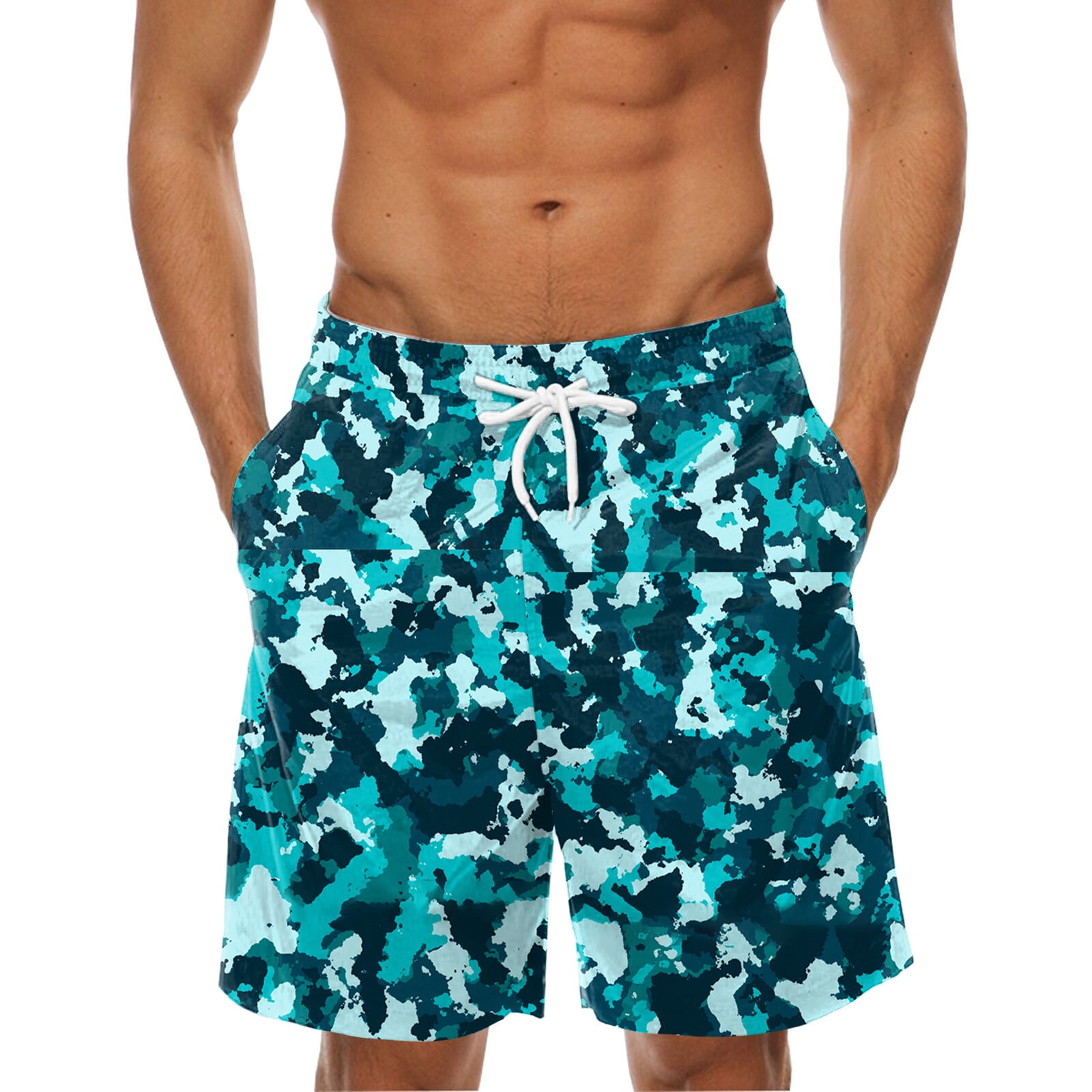 Himmake Mens Swimwear Big Mens Swim Trunks Swimsuit for Men 6 Inch