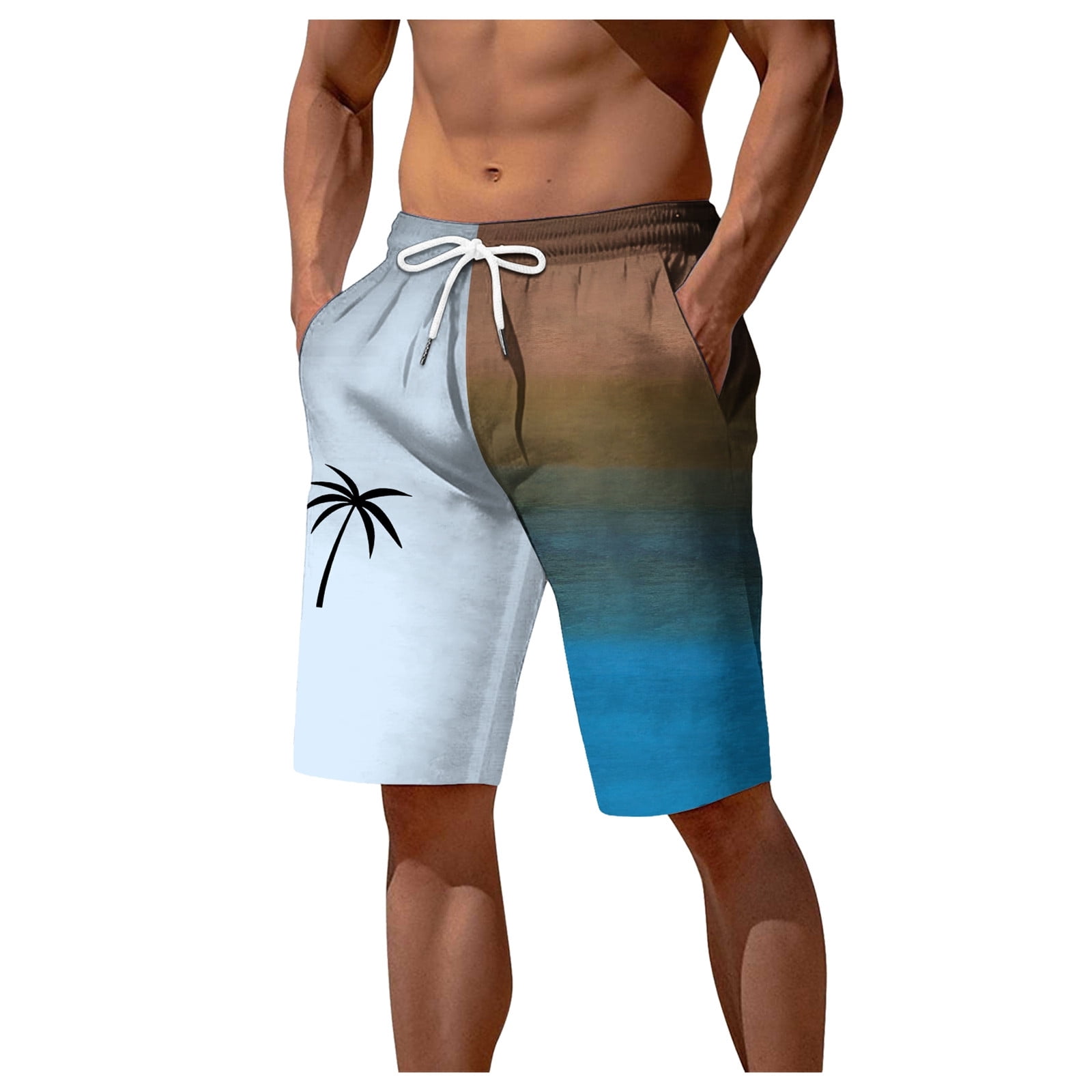 Himmake Swim Shorts for Men Mens Bathing Suit 7 Inch Inseam Mens Swim