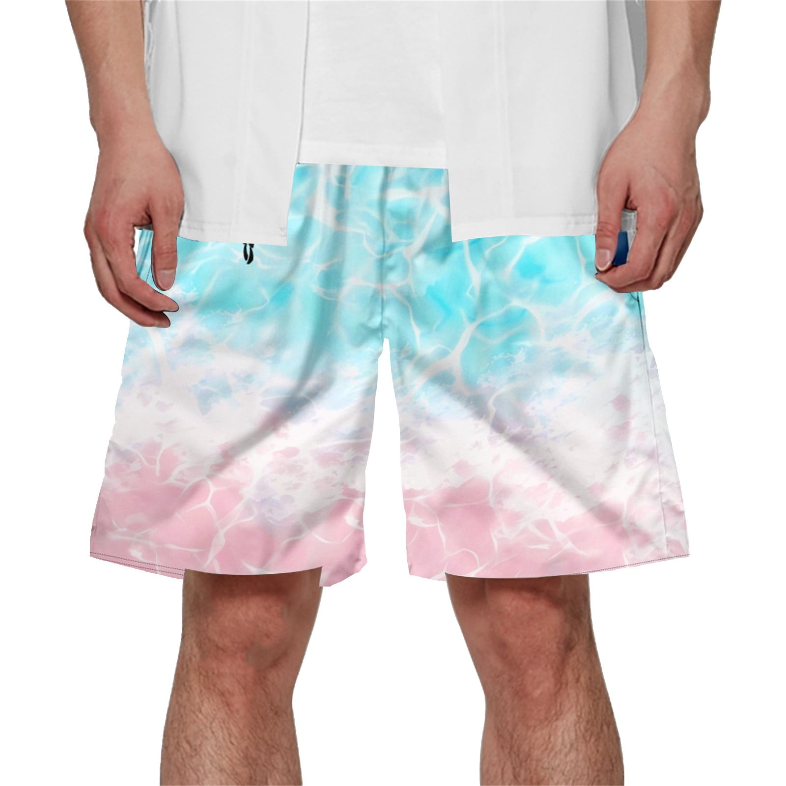 Himmake Swimsuit for Men American Flag Swim Trunks Men With Mesh