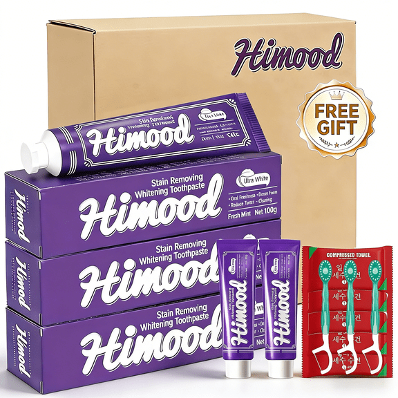 Himood 13PCS Whitening Toothpaste Plant Extract Gentle,Anti-inflammatory and Soothing Without Fluoride, Refreshing Mint Flavor, Suitable for Adults 3.53OZ