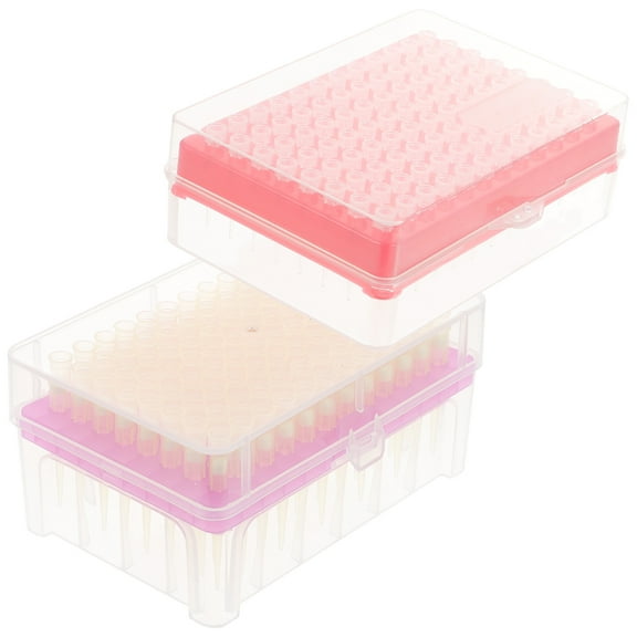 OUNONA Plastic Pipettor Tips with Filter for Laboratory Use Assorted Color 10ul 200ul