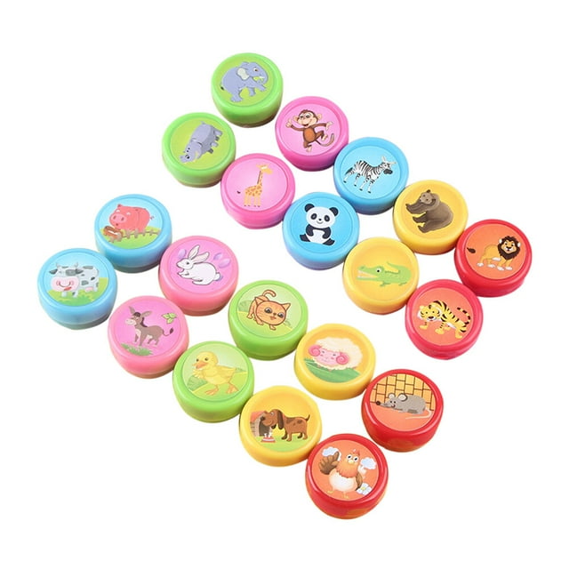 Hims 20pcs Animal Stampers Toy for Kid Arts Crafts Paper Drawing Play