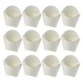 Hims 24Pcs Disposable French Fry Cups White Paper Snack Containers ...