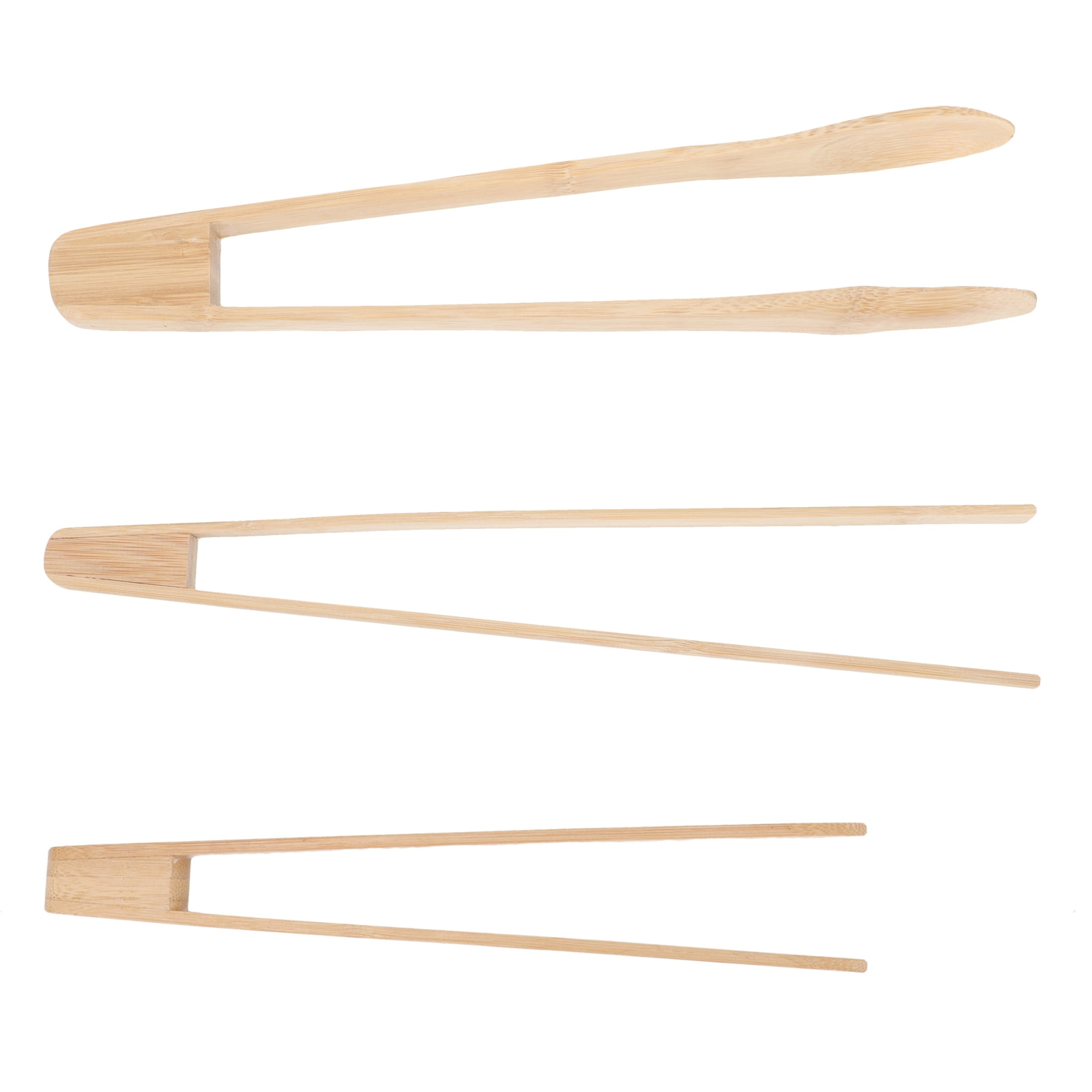Hims 3pcs Bamboo Food Clips Barbecue Clamps Bread Clips Food Tong Kitchen Tong