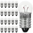 Hims 50pcs Tiny Light Bulb 6v E10 Light Socket Round Light Bulb For