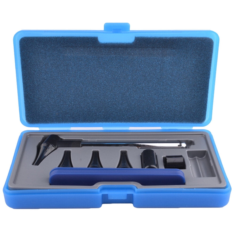 Hims Professional Flashlight Pen Otologic Check Ear Speculum Otoscope Pen Light Otoscope Diagnostic Set Ear Care Tools without Battery (Black)