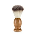 thumbnail image 1 of Brown Wooden Handle Nylon Bristles Beard Shaving Brush for Men with 3.5 inches, 1 of 6