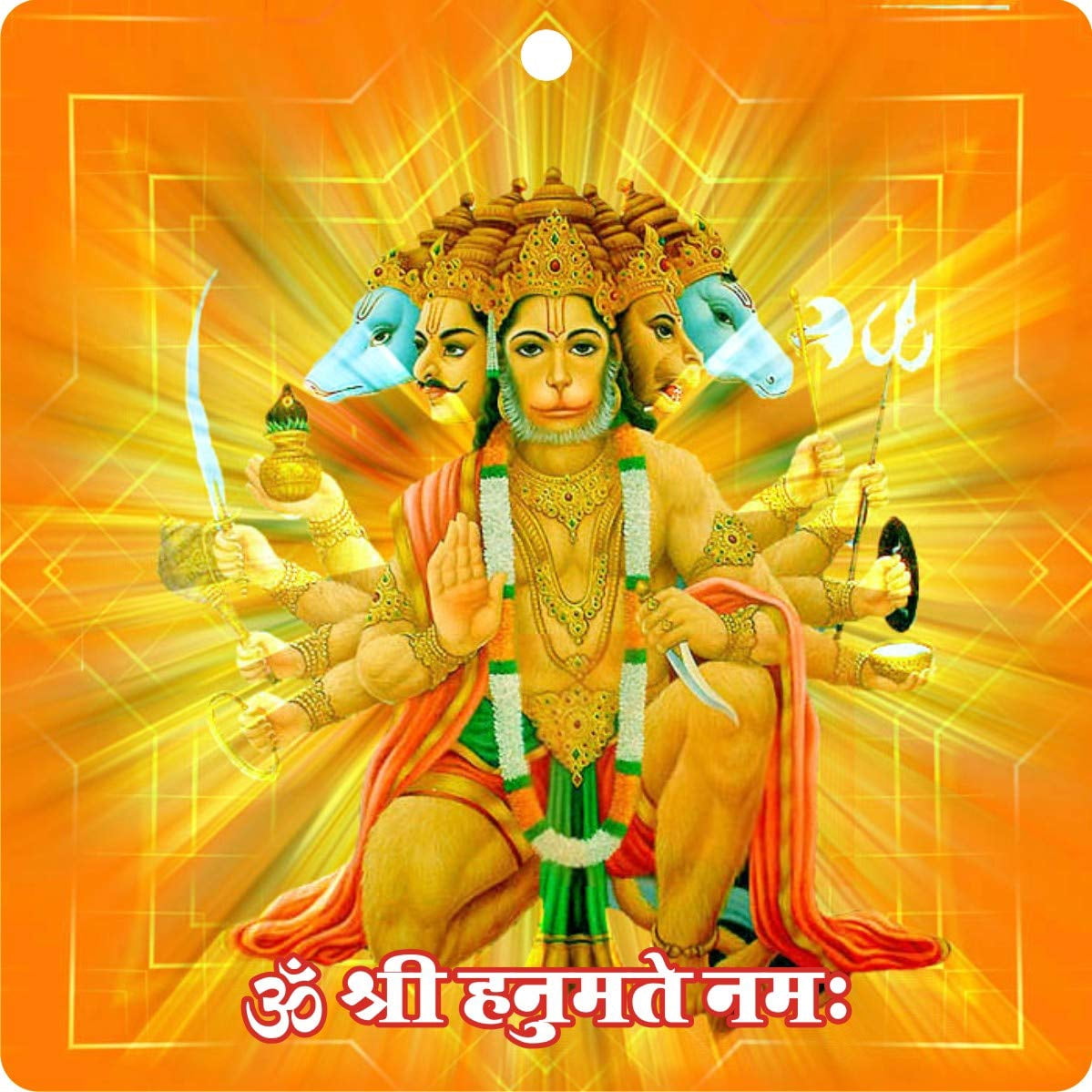 Hanuman Factory Himshikhar Panchmukhi Hanuman Acrylic Wall Frame Main Door Vastu Dosh ...