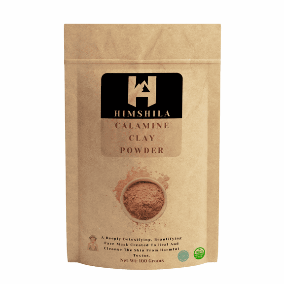 Himshila Calamine Clay Powder | Natural Pink Clay for Face Masks & DIY Skincare  100g