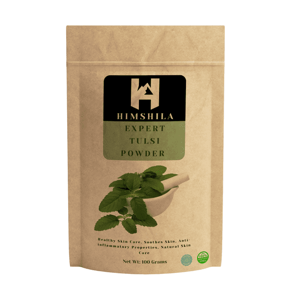 Himshila Tulsi Powder 100g | 100% Natural & Pure | For External Use Only | Herbal Skin & Hair Care