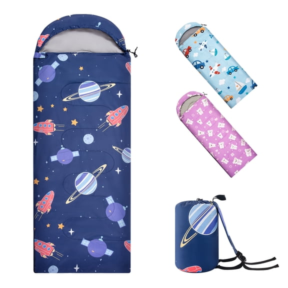 Himzoring Kids Sleeping Bag for Camping, Lightweight Waterproof Cold Weather Children Sleeping Bag for Boys and Girls