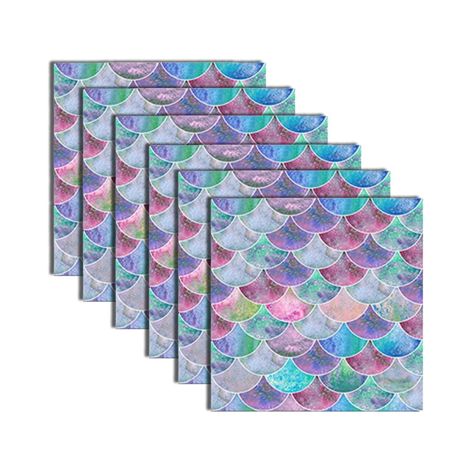 Hinati Clearance 6pc Semicircle Pattern Wallpaper Self Adhesive Tile