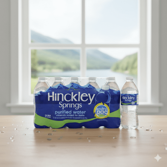 Hinckley Springs Purified Water 24 Pack (16.9 fl oz Bottles)