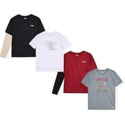 Hind 4-Pack Boys Quick-Dry Performance Active Athletic T Shirts and Hoodies Size 7-16