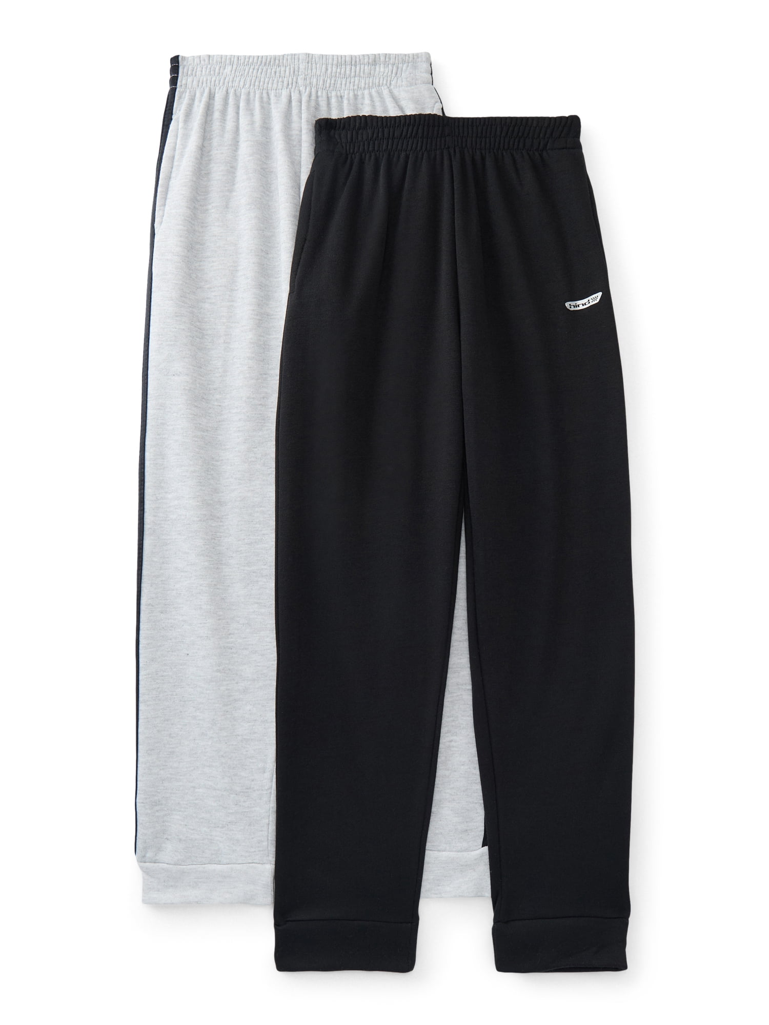Hind Boys Athletic Performance Fleece Joggers, 2-Pack, Sizes 4-16