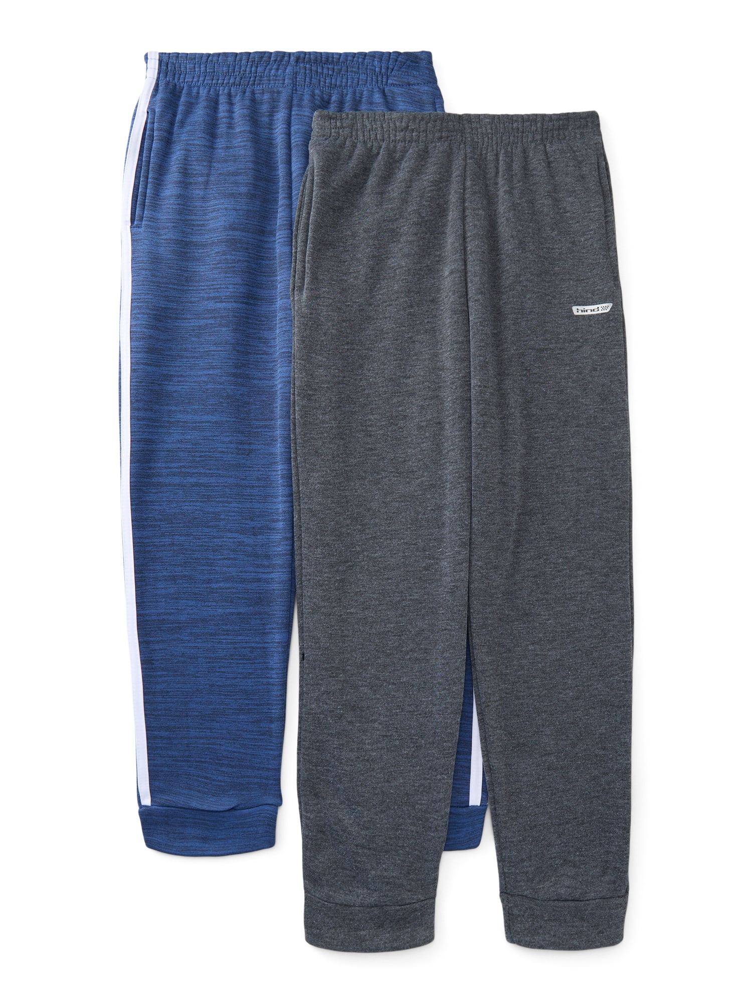 Hind Boys Athletic Performance Fleece Joggers, 2-Pack, Sizes 4-16