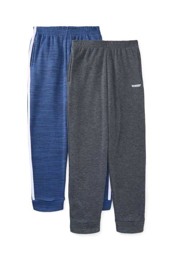 Boys Athletic Performance Fleece Joggers, 2-Pack, Sizes 4-16