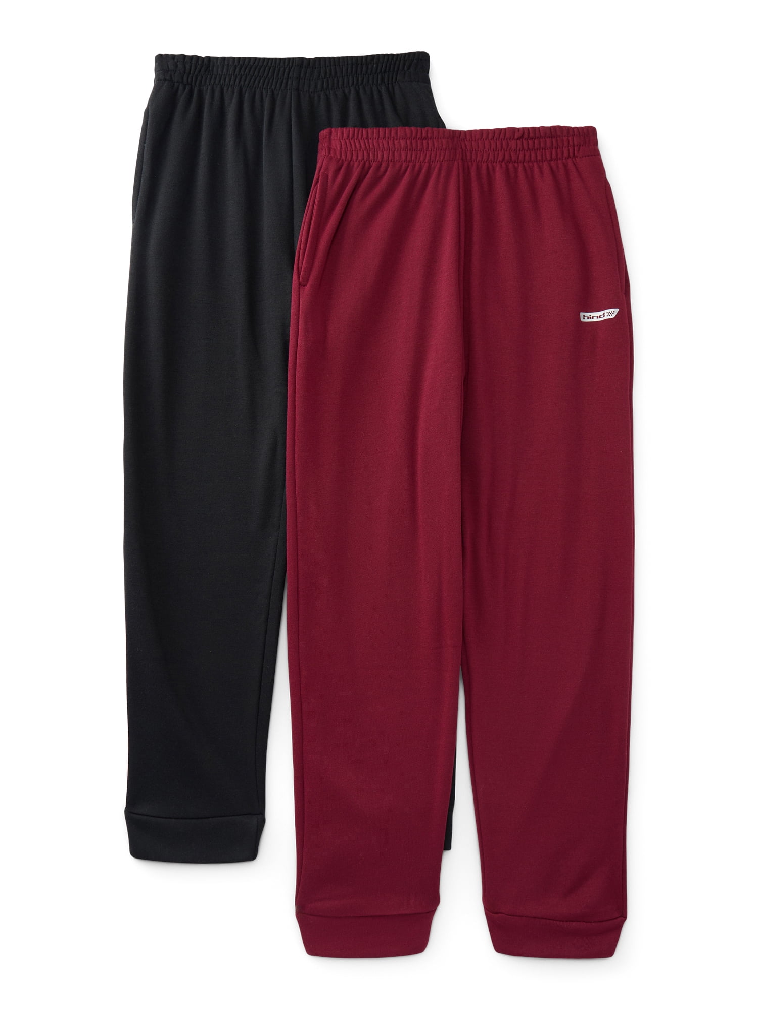 Hind Boys Athletic Performance Fleece Joggers, 2-Pack, Sizes 4-16