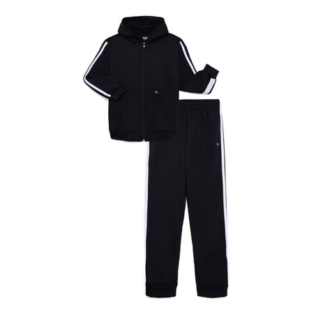 Hind Boys Athletic Zip Up Hoodie and Joggers Fleece Outfit Set, 2-Piece, Sizes 4-12