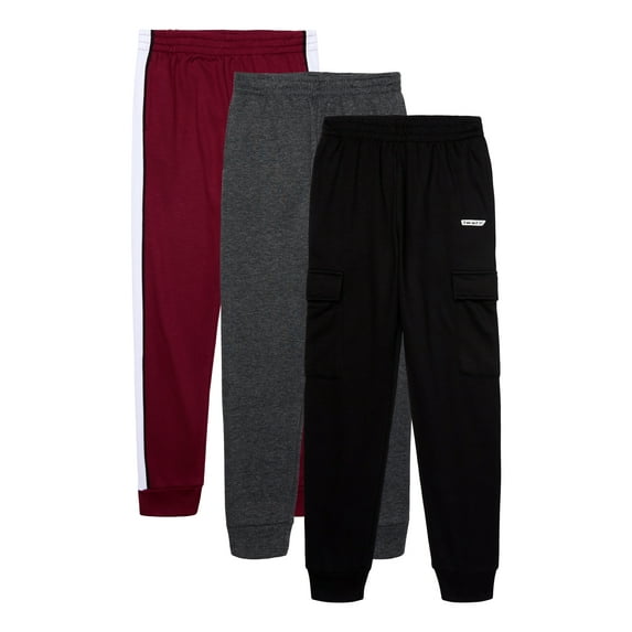 Hind Boy's Athletic 3-Pack Performance Sweatpants, Sizes 4-16