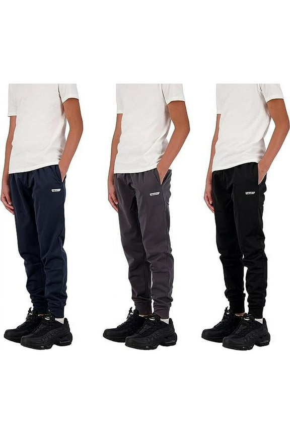Boys 3 Pack Active Tricot Joggers Size 5-16