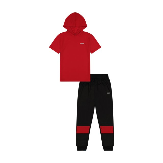 Hind Boys Activewear 2 Piece Tee and Tricot Jogger Set, Sizes 412