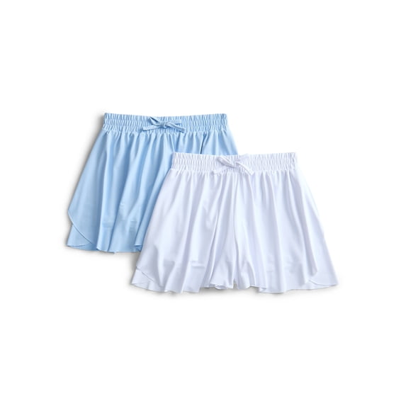 Hind Girls Athletic Butterfly Flutter Shorts, 2-Pack, Sizes 4-16