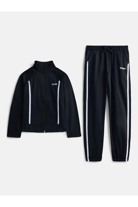 Girls Athletic Performance Jacket and Open Botton Pants, 2 Piece, Sizes 4-16