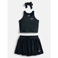 thumbnail image 1 of Hind Girls Athletic Racerback Tank Top, Shorts and Hair Bow, 3-Piece Outfit Set, Sizes 4-16, 1 of 3